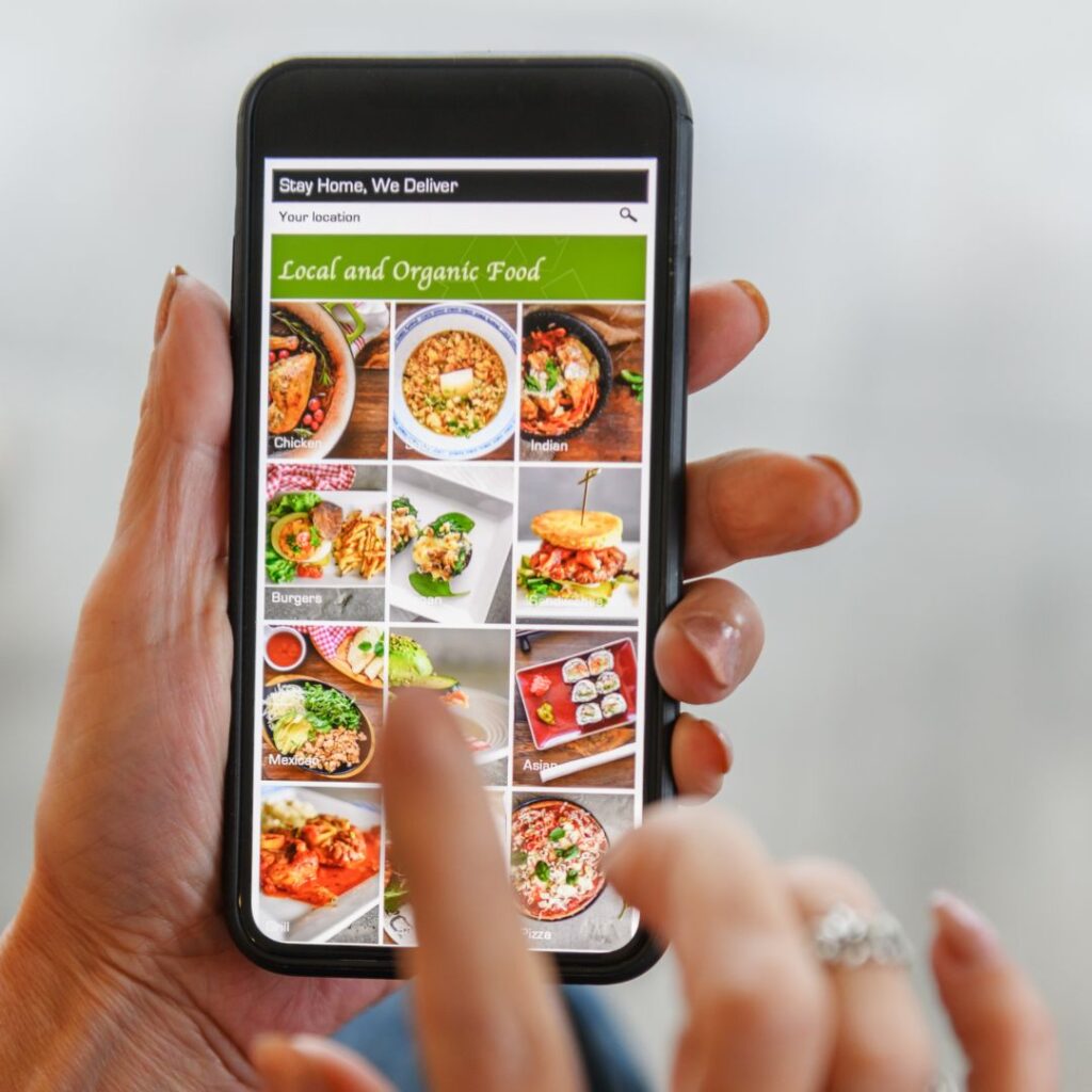 image of an online food order