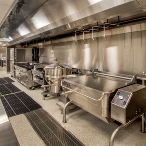 a fully stocked commercial kitchen