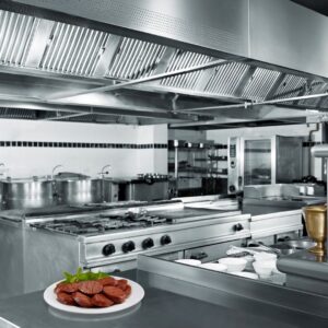 preparing food in kitchen