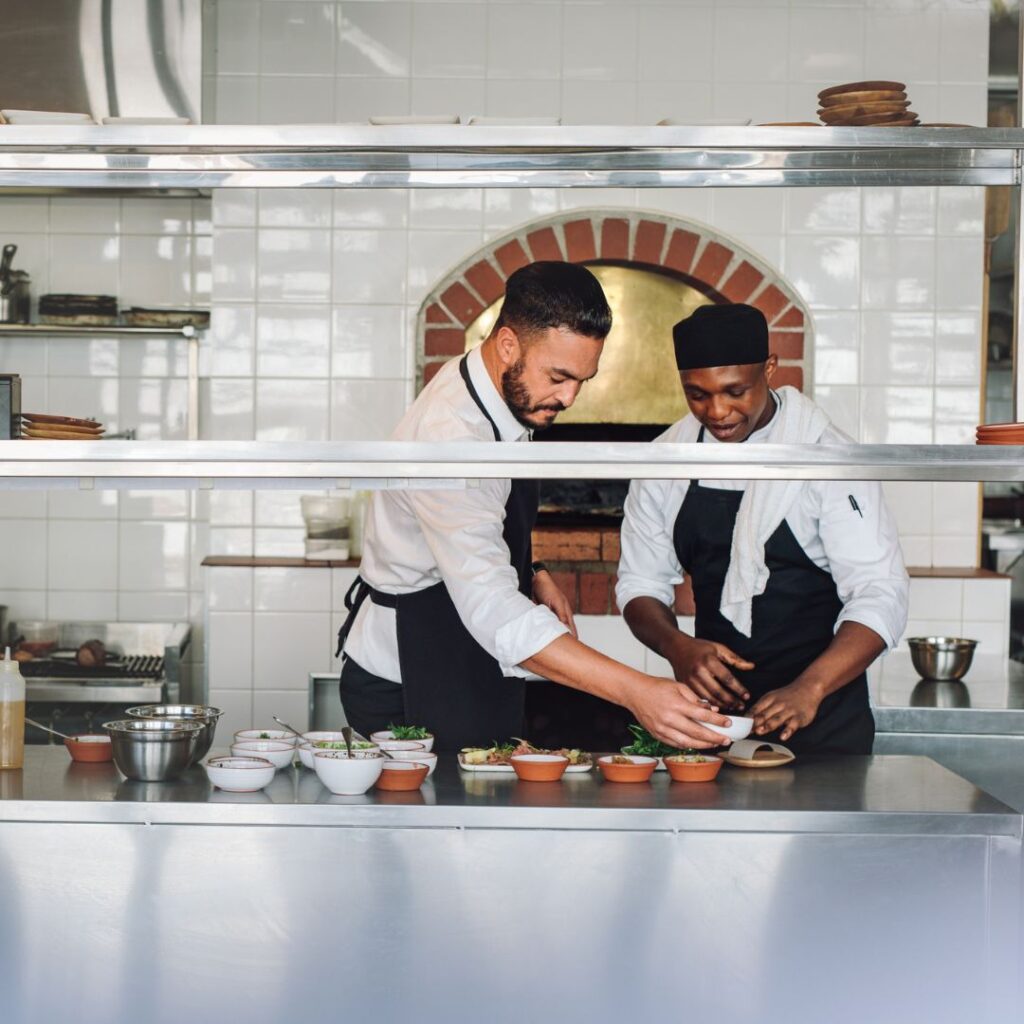 chefs in kitchen